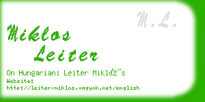 miklos leiter business card